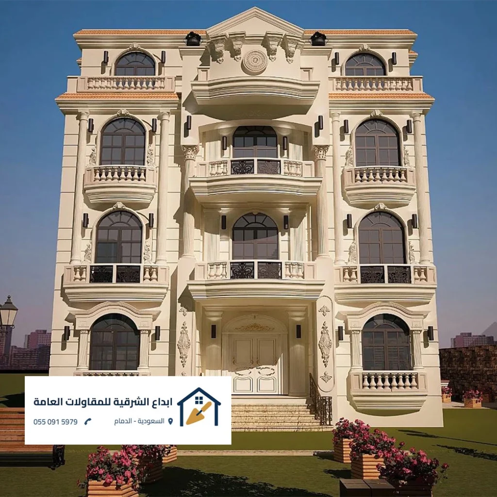 واجهات فلل بتصميم ديكورات داخلية وخارجية الشرقية